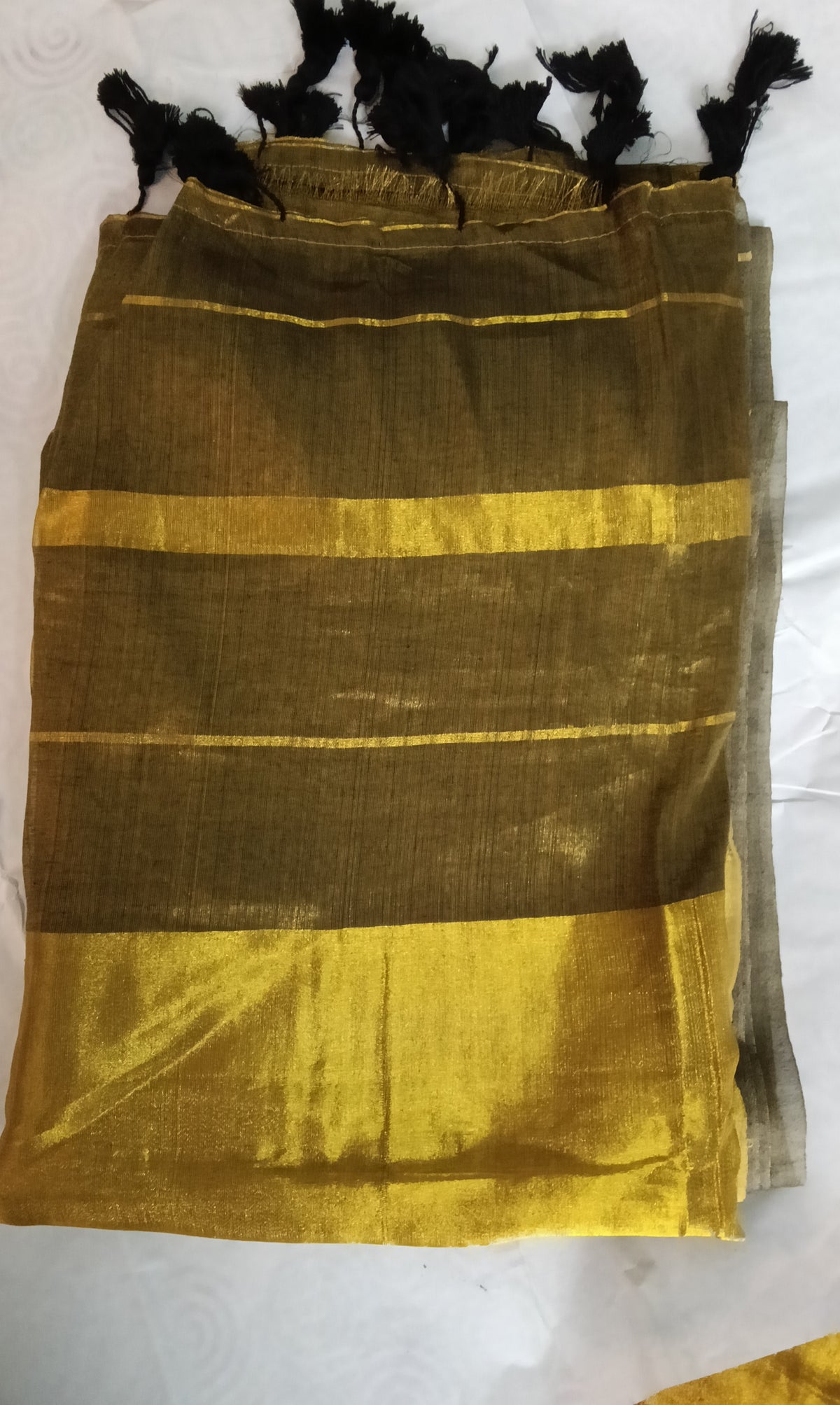 Brunelle Onam Collection 120 Count Premium Mul Cotton Saree - Golden Elegance