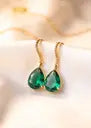 Brunelle Elegant Gold Plated CZ Stud Earrings