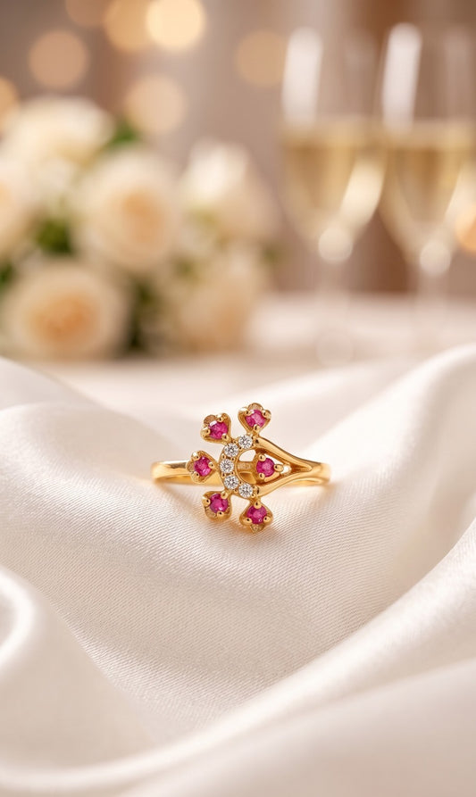 Brunelle Elegant Gold Plated CZ Stud Earrings