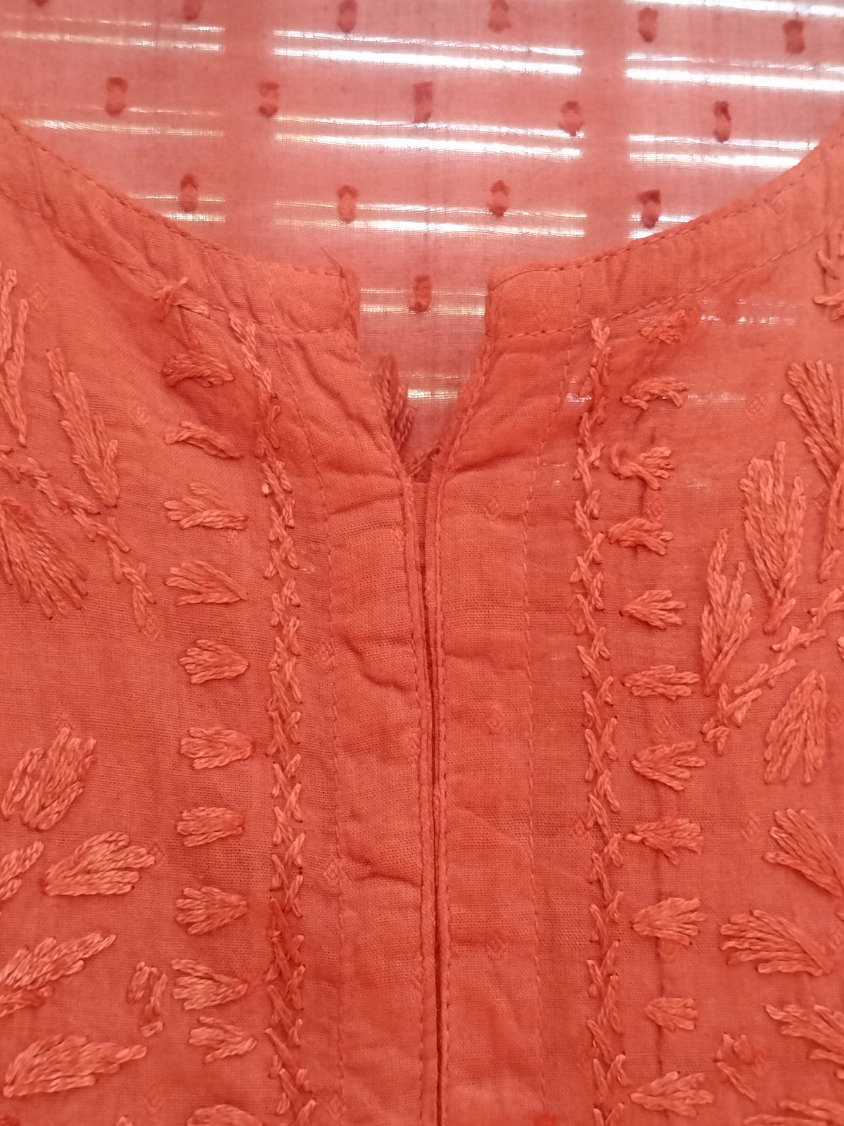 Premium Cotton Chikkankari Embroidered Kurthi