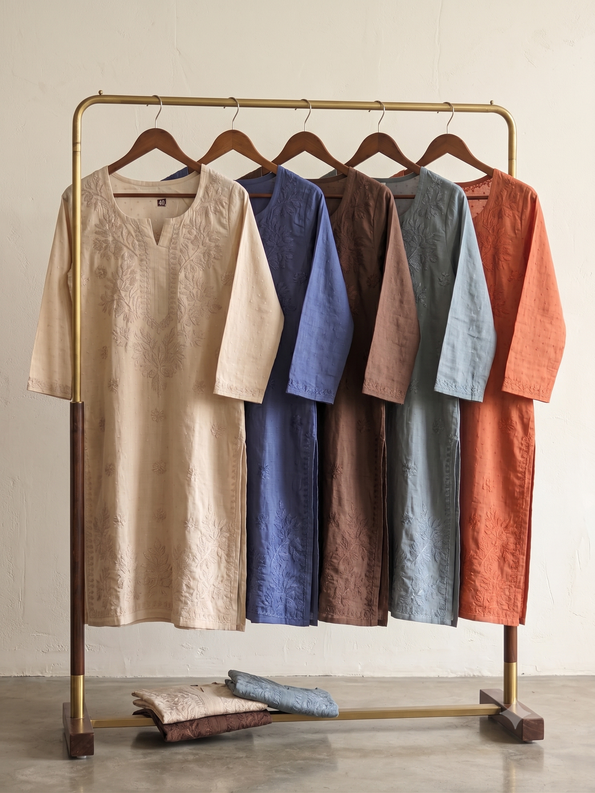 Premium Cotton Chikkankari Embroidered Kurthi