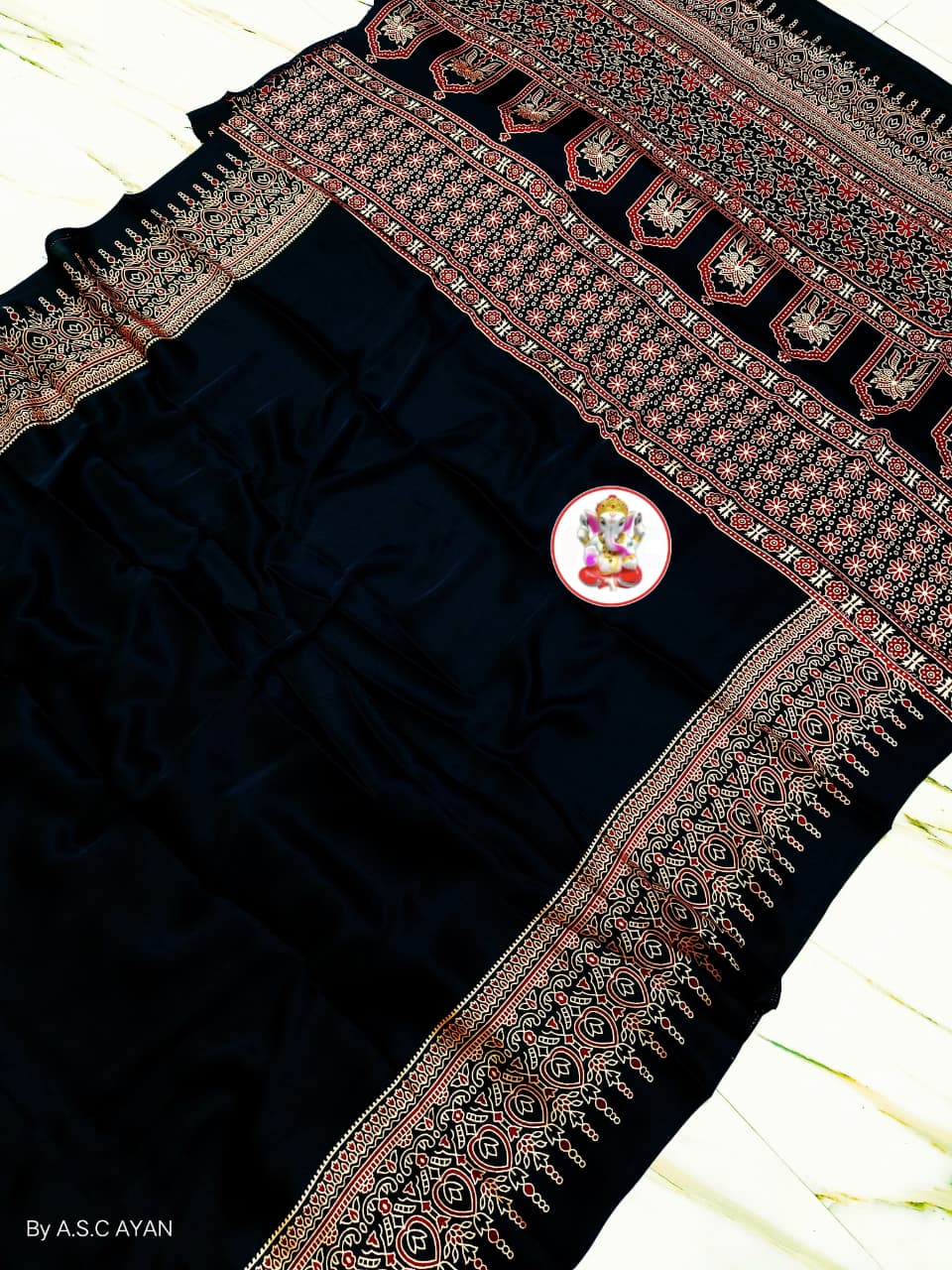 Badni Prime Super Soft Modal Silk Saree – Exclusive Azrakh Print