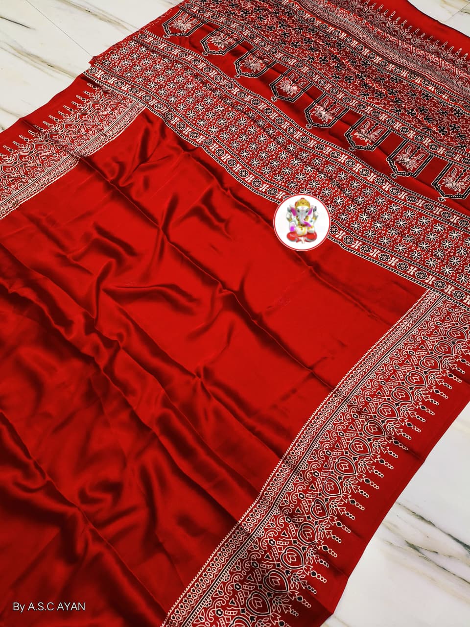Badni Prime Super Soft Modal Silk Saree – Exclusive Azrakh Print
