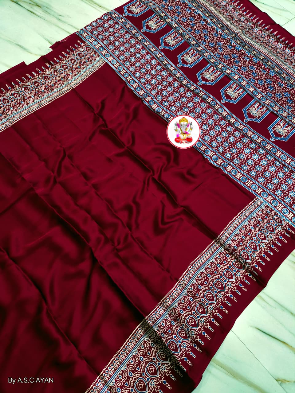 Badni Prime Super Soft Modal Silk Saree – Exclusive Azrakh Print