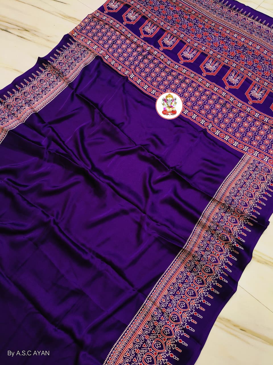 Badni Prime Super Soft Modal Silk Saree – Exclusive Azrakh Print