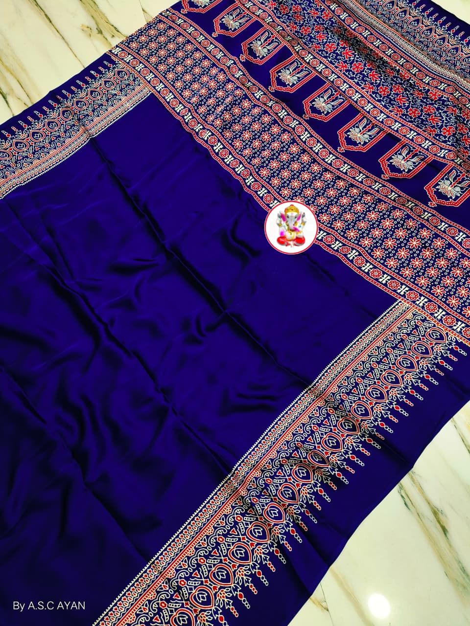 Badni Prime Super Soft Modal Silk Saree – Exclusive Azrakh Print