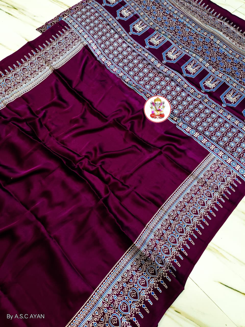 Badni Prime Super Soft Modal Silk Saree – Exclusive Azrakh Print