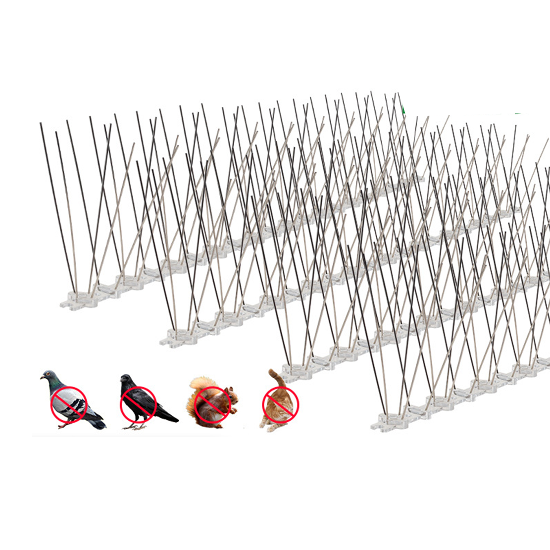 Brunelle Premium Bird Spikes – Pack of 5 | Anti-Pigeon & Bird Deterrent Spikes for Balconies, Walls & Windows